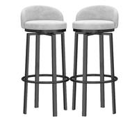 MARIYCH Taburetes Altos de mostrador con Capacidad de hasta 330 Libras, taburetes de Bar de Cocina, sillas de Isla sin Brazos con Respaldo y reposapiés Negro para el hogar, Cocina, Isla, Comedor, PU