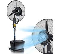 MARIYCH Ventilador Nebulizador con Depósito 42L/11Gal, 3 Velocidades y Altura Ajustable para Interior, Jardín Trasero, Dormitorio, Invernadero (75CM)