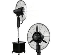 MARIYCH Ventilador Nebulizador de Pie ajustable grande de 3 velocidades, tanque de agua negro de 42L for dormitorio, hogar, oficina, patio, oscilación de 90°(Diameter 71cm)