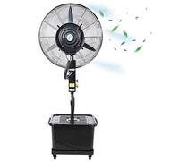 MARIYCH Ventilador Nebulizador Exterior Industrial, 3 Velocidades, Altura Ajustable para Garaje, Patio, Salón (32in)