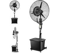 MARIYCH Ventilador Nebulizador Exterior para Dormitorio/Salón/Oficina, Ventiladores Industriales 3-en-1, Depósito 42L (28in)