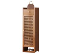 MARIYCH Zapatero con Puerta y cajón, Zapatero Organizador de Madera marrón para Entrada, vestíbulo, Pasillo y Sala de Estar.