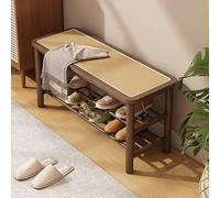MARIYCH Zapatero de 2 Niveles con Almacenamiento, Banco Organizador de Zapatos de Madera para Pasillo para Espacios pequeños