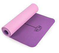 Marjar Esterilla de yoga para mujer, 1/3 pulgadas, tapete de fitness para el hogar, tapete de pilates con correa de transporte (Iris-Orchid-Pink)