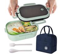 Marjoramy 1200ml Fiambreras Bento, Fiambrera Comida Trabajo Con Bolsa Térmica Porta Alimentos, Fiambrera Con Bolsa, Lonchera Portátil Para Microondas Escuela, Picnic, Viajes