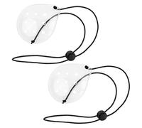 Marjoramy 2 Piezas Parche Ocular Transparente, Parches para Los Ojos Poroso de Plástico con Cuerda Ajustable, Máscara Ocular Transparente, Protector Ocular Ventilado De Plástico, Parche para el Ojo