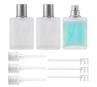 Marjoramy 3 Piezas 30ml Bote Spray Pulverizador, Atomizador de Cristal Vacío, Frasco Perfume Recargable, Atomizador Perfume en Spray, Botella de Perfume Recargable con Gotero, Boquilla Extendida