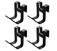 Marjoramy 4smile perchero puerta,10 piezas ganchos negros con almohadillas de fieltro-colgador versátil para el hogarPercha Puerta Armario,Toallero Puerta Cocina Sin Taladrar para Dormitorio,Baño