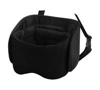 Marjoramy Almohada de Viaje,Almohada de Avión con Máscara para Dormir, Almohada de Soporte Cervical de 360°,Esenciales de Viaje Portátiles, para Asientos sin Reposacabezas,Negra