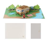 Marjoramy Tarjeta Desplegable de Camping con Caravana,Tarjeta de Cumpleaños 3D o Regalo de Dinero para Campistas,Divertido Regalo de Camping para Mujeres y Hombres,Vale para Camping o Viaje