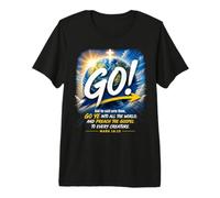 Mark 16:15 Go Into All The World and Preach The Gospel Camiseta Premium