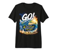 Mark 16:15 Go Into All The World and Preach The Gospel Camiseta Premium