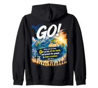 Mark 16:15 Go Into All The World and Preach The Gospel Sudadera con Capucha
