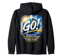 Mark 16:15 Go Into All The World and Preach The Gospel Sudadera con Capucha