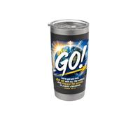 Mark 16:15 Go Into All The World and Preach The Gospel Vaso térmico de acero inoxidable de doble pared