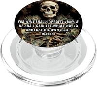 Mark 8:36 What Shall if Profit - Eternity Verse Warning PopSockets PopGrip para MagSafe