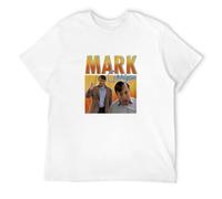 Mark Corrigan Peep Show Super Hans Jeremy Homage Usbourne T-Shirt Graphic tee Printed Top Mens White Shirt M