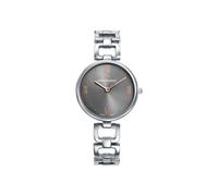 Mark Maddox MM1033-13 - Reloj Mujer Analógico Dos Agujas 32mm, Caja y Brazalete de Acero, Esfera Gris con Detalles IP Rosa, Cierre de Joyería, WR
