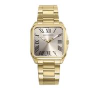 Mark Maddox HM0153-22 - Reloj Hombre Analógico Tres Agujas, Caja y Brazalete de Acero IP Dorado, Esfera Dorada con Números Romanos, Cristal Mineral, Resistente al Agua