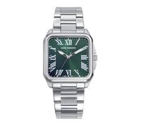 Mark Maddox HM0153-62 - Reloj Hombre Analógico Tres Agujas, Caja y Brazalete de Acero, Esfera Verde con Números Romanos