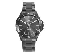 Mark Maddox HM1026-17 - Reloj Hombre Analógico Tres Agujas 43mm, Acero IP Negro, Esfera Gris, Brazalete Metálico, WR 100m