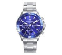 Mark Maddox HM1027-37 - Reloj Hombre Cronógrafo 43mm, Caja y Brazalete de Acero, Esfera Azul, Movimiento Cuarzo Analógico, WR 100m