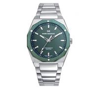 Mark Maddox HM1030-67 - Reloj de Hombre Bitono Acero e IP Verde, Esfera Verde, Sumergible 100 m, Cuarzo Analógico 3 Agujas, Caja 42 mm, Cristal Mineral, Cierre con Pulsadores