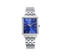 Mark Maddox MM0142-35 - Reloj Mujer Analógico Dos Agujas, Caja y Brazalete de Acero, Esfera Azul con Números Romanos, Cristal Mineral, Resistente al Agua