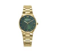 Mark Maddox MM1031-67 - Reloj Mujer Analógico Tres Agujas 31mm, Acero IP Dorado, Esfera Verde, Brazalete Metálico, WR 50m