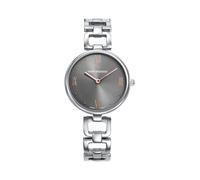 Mark Maddox MM1033-13 - Reloj Mujer Analógico Dos Agujas 32mm, Caja y Brazalete de Acero, Esfera Gris con Detalles IP Rosa, Cierre de Joyería, WR