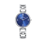 Mark Maddox MM1033-33 - Reloj Mujer Analógico Dos Agujas 32mm, Caja y Brazalete de Acero, Esfera Azul con Números Romanos, Cierre de Joyería, WR