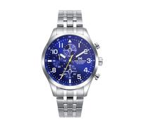 Mark Maddox Reloj para Hombre Multifunción con Pulsera de Acero y Caja de Color Azul HM0149-34
