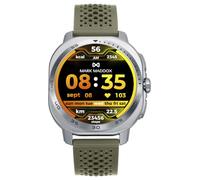 Mark Maddox Smart HS2008-80 - Smartwatch Unisex Verde Militar, Correa de Goma Transpirable con Hebilla, GPS en App, Llamadas Desde el Reloj, Control de Estrés y Ritmo Cardíaco, Colección Smart Now