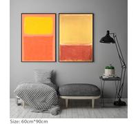Mark Rothko Pintura en lienzo abstracta, póster de exposición, galería de impresión de museo, cuadro artístico de pared para sala de estar, decoración del hogar, 60x85cm, 2 piezas sin marco