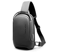 Mark Ryden Bolso Bandolera Hombre, Impermeable Bolso Cruzado Hombre, antirrobo, Compatible con iPad 9.7 de Viaje para los Estudios, Viajes o Trabajo Diario-Negro (Gris)