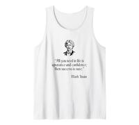 Mark Twain Camisa Mark Twain All You Need Is Confidence Quote Camiseta sin Mangas