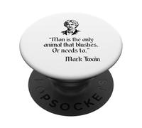 Mark Twain Camisa Mark Twain Man Blushing Quote PopSockets PopGrip Adhesivo