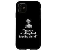 Mark Twain - Camiseta con frase "The Secret of Getting Ahead" Carcasa para iPhone 11