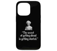 Mark Twain - Camiseta con frase "The Secret of Getting Ahead" Carcasa para iPhone 13 Pro
