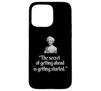 Mark Twain - Camiseta con frase "The Secret of Getting Ahead" Carcasa para iPhone 15 Pro Max