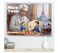 Mark Twain (hochwertiger Premium Wandkalender 2026 DIN A2 quer), Kunstdruck in Hochglanz: Bilderwelten zwischen Mississippi, Märchen und Menschlichkeit