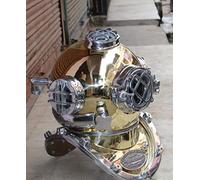 Mark V - Casco de Buceo Vintage de la Marina de EE. UU., latón Antiguo, 18 pies de Alto, para coleccionistas y entusiastas de la Marina