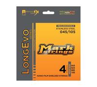 MARKBASS Cordera para bajo de 4 cuerdas Longevo, serie Stainless Steel Nano-fit Shielded Strings Long Live 045 060 080 105