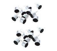 MARKELL 20 x 2 Pin Mini Mic Capsula Microfono de Condensador Electret Plateado Negro