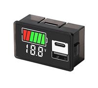 MARKELL Indicador del de Carga de la BateríA Medidor de Capacidad de la BateríA de Litio Pantalla de Prueba VoltíMetro del Probador LED, USB+Type-C DC 8-30V