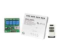 MARKELL Módulo con Compartir en de Control Remoto de Voz Programado 85-250V On Off Controller 4CH 2.4G WiFi Remote para