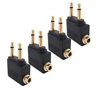 MARKELL Paquete de 4 Adaptadores de Auriculares de AvióN, Adaptadores de Vuelo de AvióN de LíNea AéRea para Auriculares, Conector Chapado en de 3,5 Mm