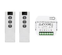 MARKELL Tuya Smart Life WiFi 433Mhz Interruptor de Cortina Ciega con Mando a Distancia RF para Control de Persiana Enrollable EléCtrica, 2RC 1RE