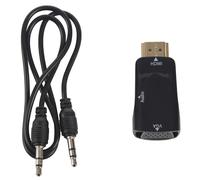 MARKELL Video Converter 1080P Male to VGA Female Adapter with Audio Output N3 Bl