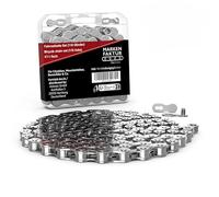 MARKEN FAKTUR® Cadena de bicicleta de 116 eslabones - Cadena de bicicleta 7/8/9/10/11 compartimento de acero al carbono resistente - Cadena BMX 1/2 x 3/32 pulgadas - Bicycle Chain (11 Velocidades)